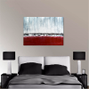 Quadro Decorativo Abstrato - Tons de de Vinho e Cinza - Image 2
