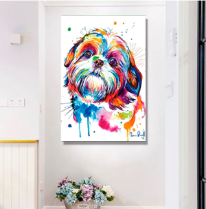 Quadro Decorativo Animais Cachorro - Shitzu