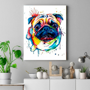 Quadro Decorativo Animais Cachorro - Pug