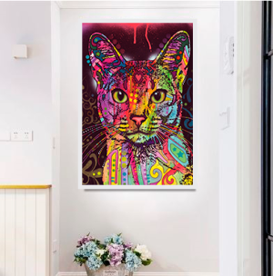 Quadro Decorativo Animais Gato - Gato Colorido I