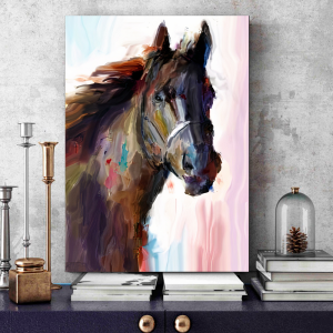 Quadro Decorativo Animais Cavalo - Cavalo Aquarela