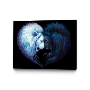 Quadro Decorativo Animais Leão - Leões Preto e Branco