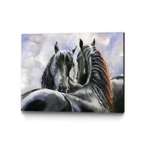 Quadro Decorativo Animais Cavalo - Cavalos Pretos