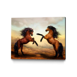 Quadro Decorativo Animais Cavalo - Dois Cavalos