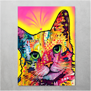 Quadro Decorativo Animais Gato - Gato Colorido III