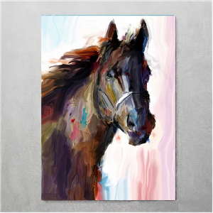 Quadro Decorativo Animais Cavalo - Cavalo Aquarela