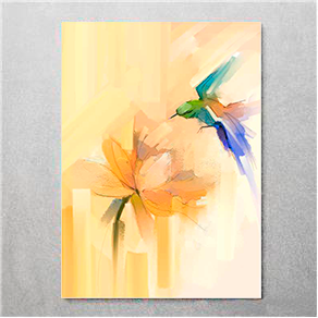 Quadro Decorativo Floral - Beija Flor