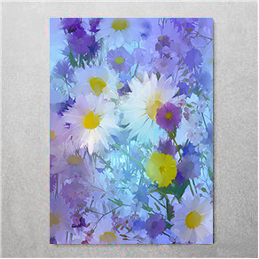 Quadro Decorativo Floral - Flores Tons de Violeta