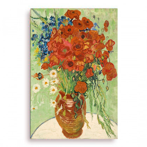 Quadro Decorativo Pintores -  Zazzle vermelhos e margaridas - Van Gogh