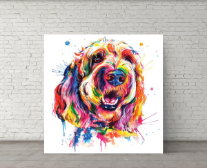 Quadro Decorativo Animais Cachorro - Goldendoodle