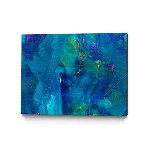 Quadro Decorativo Abstrato - Tons de Azul e Verde