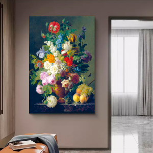 Quadro Decorativo Pintores Famosos- -Flowers and Fruits II - Huysum