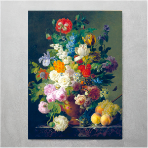 Quadro Decorativo Pintores Famosos- -Flowers and Fruits II - Huysum