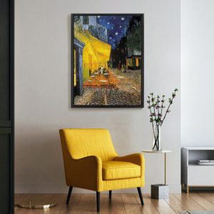 Quadro Decorativo Pintores Famosos - Cafe Terra?o a Noite - Van Gogh