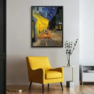 Quadro Decorativo Pintores Famosos - Cafe Terra?o a Noite - Van Gogh