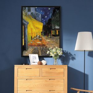 Quadro Decorativo Pintores Famosos - Cafe Terra?o a Noite - Van Gogh