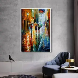 Quadro Decorativo Paisagens Urbanas -  Chuva no Centro