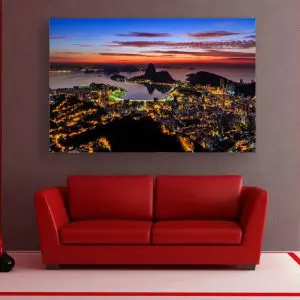 Quadro Decorativo Paisagem - Ao Por do Sol - Rio de Janeiro