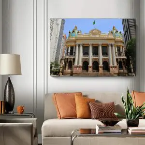 Quadro Decorativo Paisagem -  Teatro Municipal - Rio de Janeiro