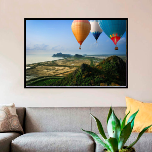 Quadro Decorativo Paisagens Natureza - Balões no Horizonte