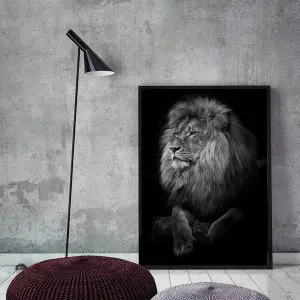 Quadro Decorativo Animais Leão - Leão sentado