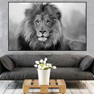 Quadro Decorativo Animais Leão - Leão Focado