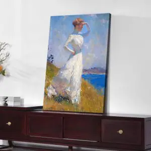 Quadro Decorativo Pintores Famosos - Woman looking out from sea - Weston