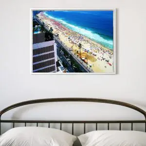 Quadro Decorativo Paisagem - Vista Área da Praia de Copacabana - Rio de Janeiro