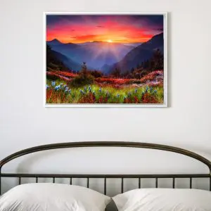 Quadro Decorativo Paisagens Natureza - Por do Sol no Campo