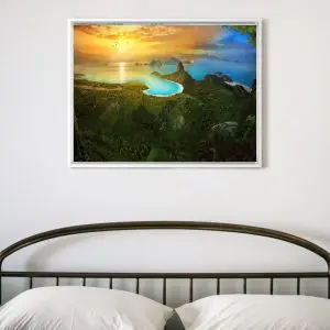 Quadro Decorativo Paisagem  - Vista do Rio da Floresta - Rio de Janeiro