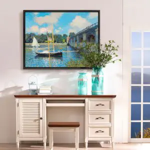 Quadro Decorativo Pintores Famosos - A Ponte em Argenteuil no Rio - Monet