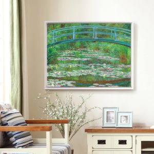 Quadro Decorativo Pintores Famosos - A Ponte Japoneza sobre Viórias-Régias  - Monet