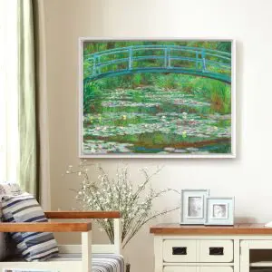 Quadro Decorativo Pintores Famosos - A Ponte Japoneza sobre Viórias-Régias  - Monet