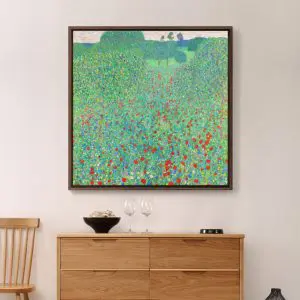 Quadro Pintores Famosos -  Blooming Poppy Apple Tree Orchard  - Klimt