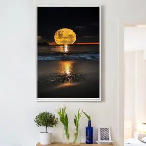 Quadro Decorativo Mar - Luar sobre Areia