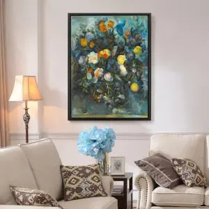 Quadro Decorativo Pintores Famosos-  Mixed Flowered Vase - Cezanne