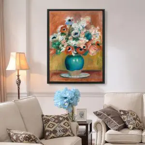 Quadro Decorativo Pintores Famosos - Flores Vivas no Vaso - Renoir