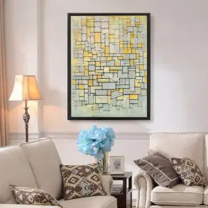 Quadro Decorativo Pintores Famosos- Composition Abstract Arts - Mondrian