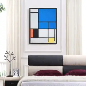 Quadro Decorativo Pintores Famosos- Composition Large Blue - Mondrian