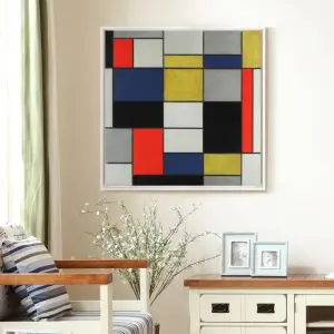 Quadro Pintores Famosos - Composition Black Red - Mondrian