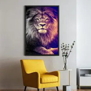 Quadro Decorativo Animais Leão - Leão Misto Pardo