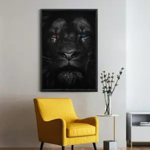 Quadro Decorativo Animais Leão -Leão de Olhos Claros