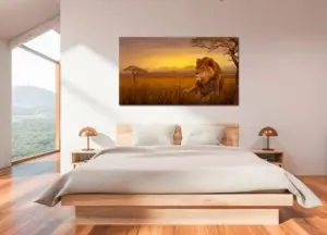 Quadro Decorativo Animais Leão - Leão na Savana