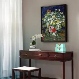 Quadro Decorativo Pintores Famosos -  Bouquet de Flores no Vaso - Van Gogh