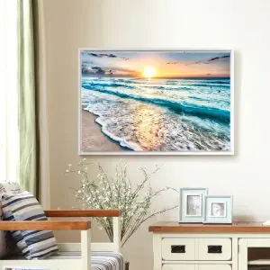 Quadro Decorativo Mar- Nascer do Sol na Praia