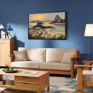 Quadro Decorativo Paisagem - Rio Antigo Enseada de Botafogo- Rio de Janeiro