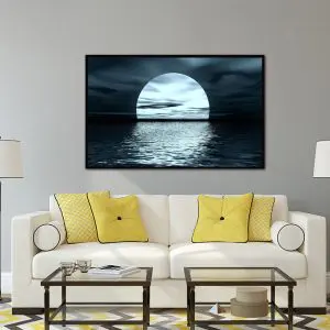 Quadro Decorativo Mar -  Lua no Mar