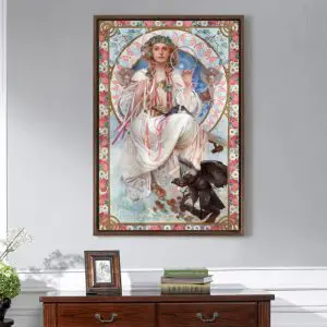 Quadro Decorativo Pintores Famosos -Josephine Crane Bradley - Alphonse Mucha