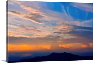 Quadro Decorativo Paisagens Natureza - Por do Sol Azul