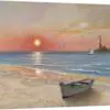 Quadro Decorativo Mar -  Costa do Pòr do Sol